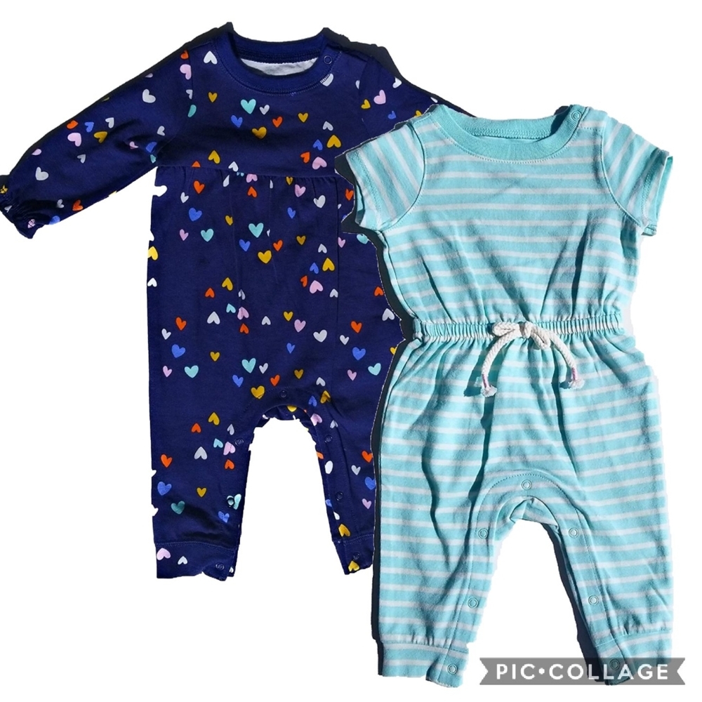 Cat & jack Baby girl 2 romper set